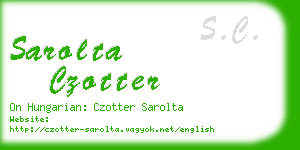 sarolta czotter business card